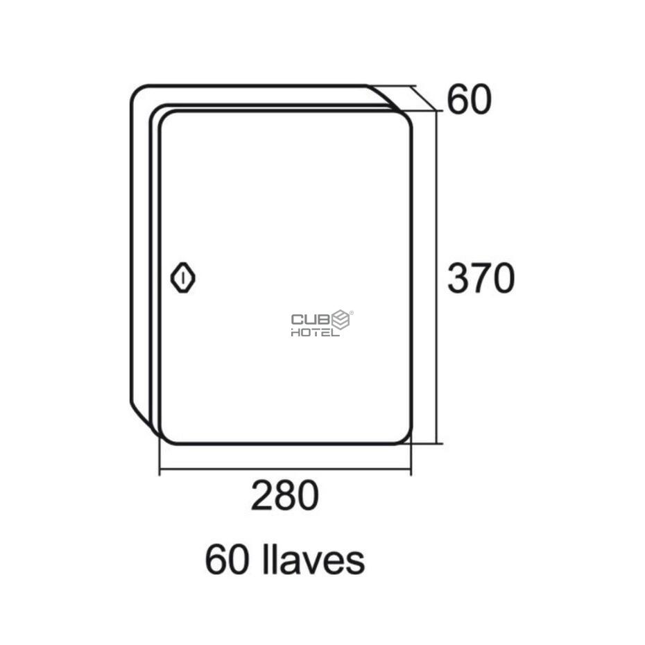 Chaveiro Metálico para 60 Chaves